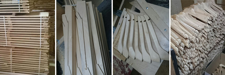 Этапы производства деревянных плечиков